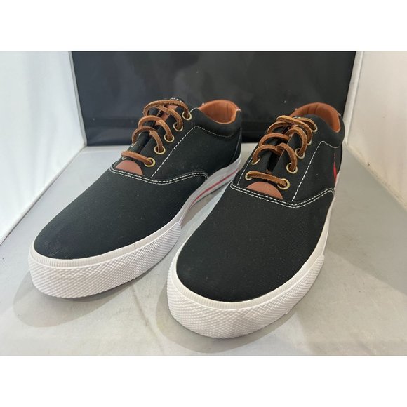 Polo Ralph Lauren Vaughn Black Canvas/Leather - 816117224001 Men's size 10.5D - Picture 4 of 9